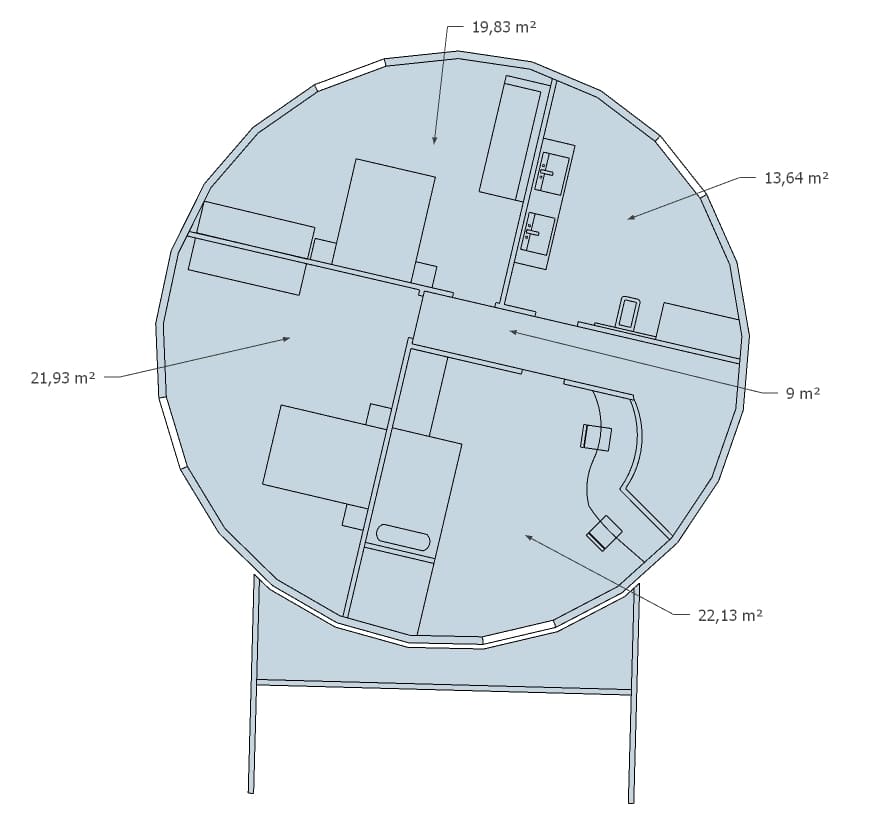 diseño interior cúpula 